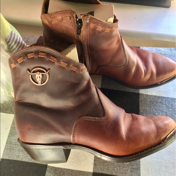 CODE WEST BOOTS Copper distressed 6”zipper side - Picture 5 of 5